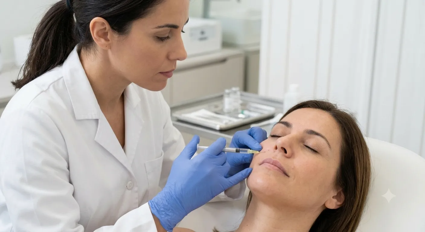 Doctor performing a minimally invasive facial aesthetic treatment at Porto Smile Matosinhos