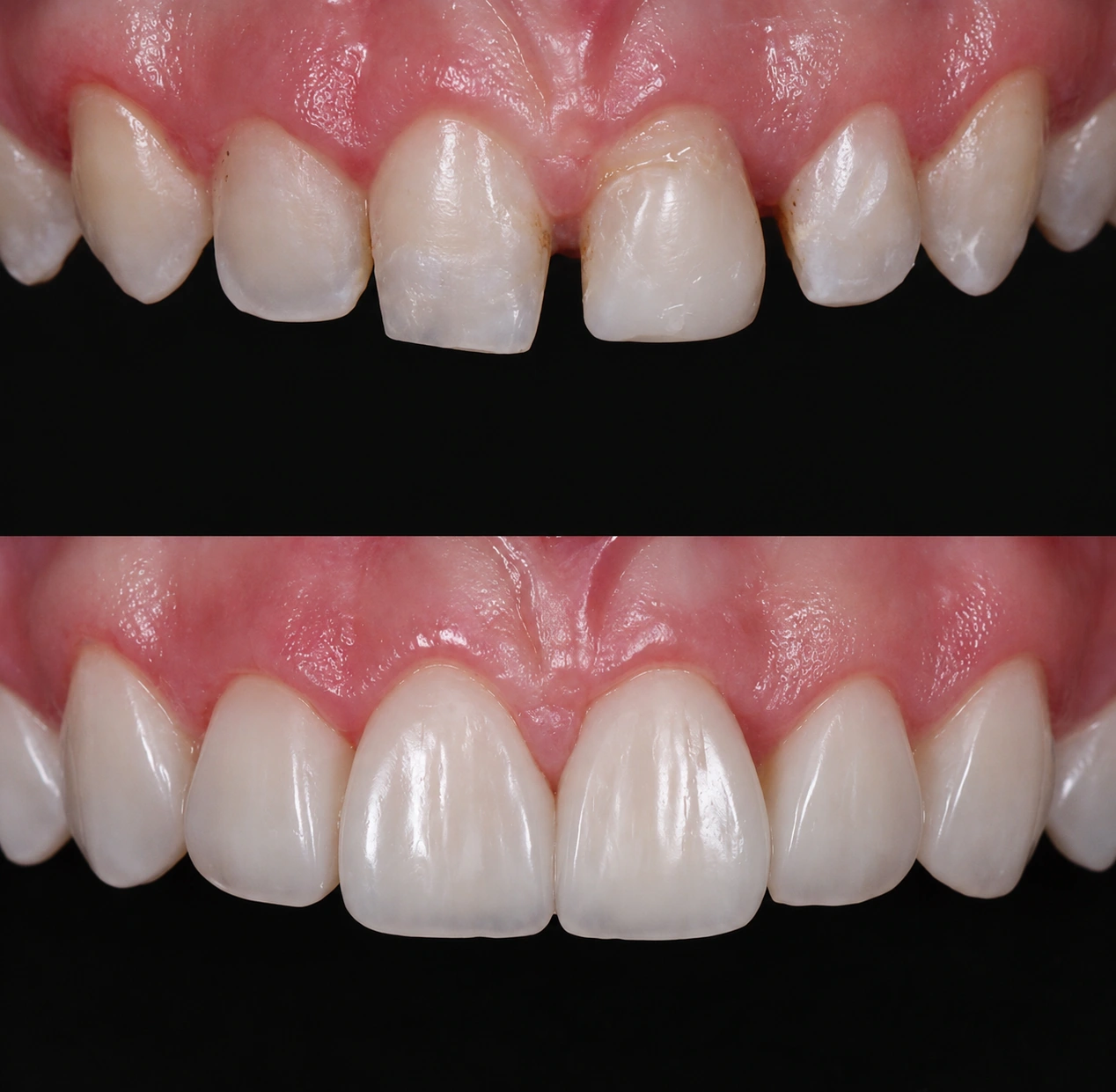 Resultado facetas cerâmica Porto Smile