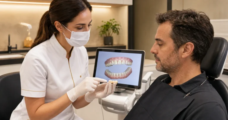 Avaliação de prótese dentária com scan digital na Porto Smile